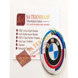 Bmw direksiyon logo 47mm metal model (Newtype mavi beyaz)