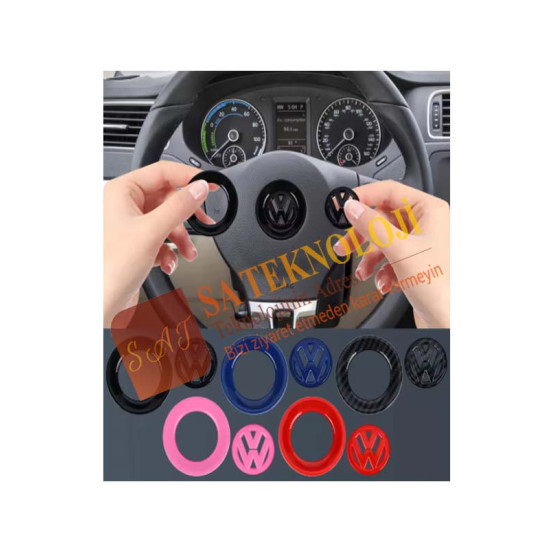 Volkswagen direksiyon logo ve çerçeve seti