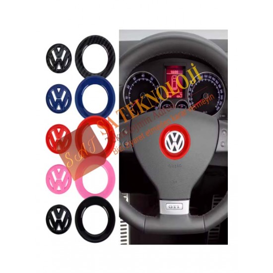 Volkswagen direksiyon logo ve çerçeve seti