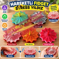 Hareketli Yıldız Oyuncak – 3D Baskı Stres Çarkı, Masaüstü Dekorasyon ve Eğlenceli Oyuncak(Yıldız)