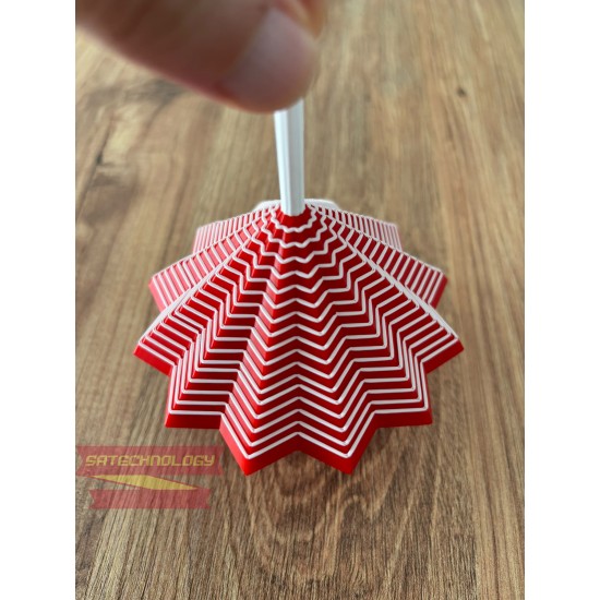 Hareketli Yıldız Oyuncak – 3D Baskı Stres Çarkı, Masaüstü Dekorasyon ve Eğlenceli Oyuncak(Yıldız)