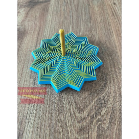 Hareketli Yıldız Oyuncak – 3D Baskı Stres Çarkı, Masaüstü Dekorasyon ve Eğlenceli Oyuncak(Yıldız)
