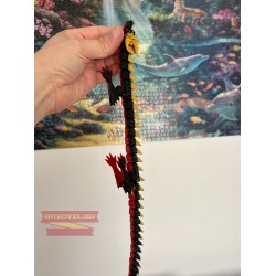 3D Hareketli Ejderha 34 cm Esnek Dragon Fidget Oyuncak