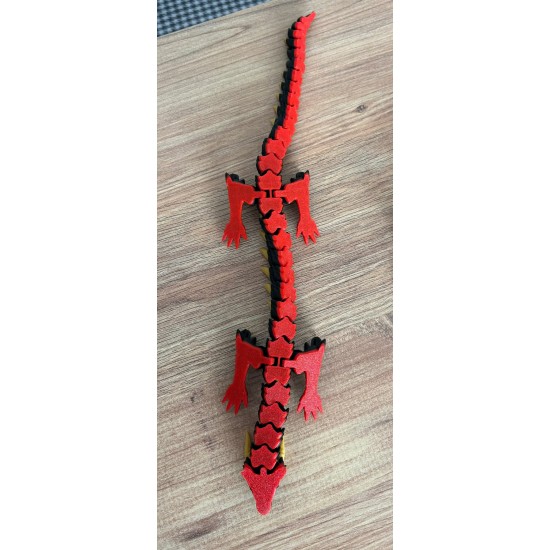 3D Hareketli Ejderha 34 cm Esnek Dragon Fidget Oyuncak