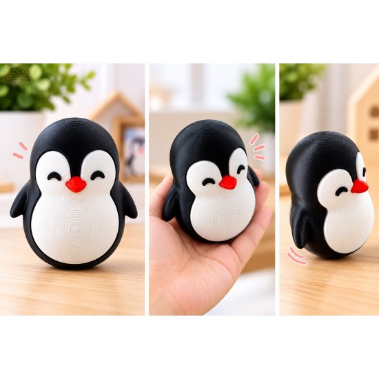 Penguen Roly Poly Oyuncak – Sallanan Denge Oyuncağı, Sevimli Dekoratif Penguen