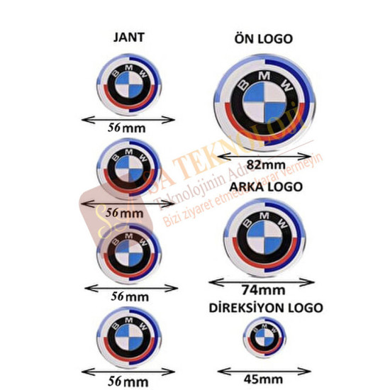 Bmw 50.yıl özel logo seti G20,G28,G30,G31,G32,G38 (NEWTYPE MAVİ BEYAZ 51148132375-51148219237)