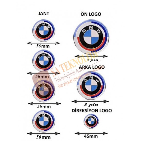 Bmw F20  50.yıl özel logo seti (NEWTYPEMB 51767288752 )