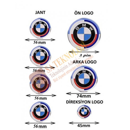 Bmw F30  50.yıl özel logo seti (NEWTYPEMB 51767288752 )
