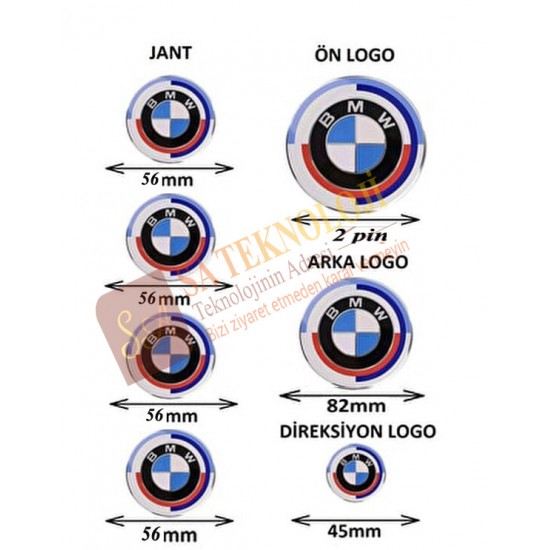 Bmw F10  50.yıl özel logo seti (NEWTYPEMB 51147057794)