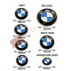 Bmw logo seti 7 parça kaput-bagaj-jant-direksiyon (Mavi-Beyaz)