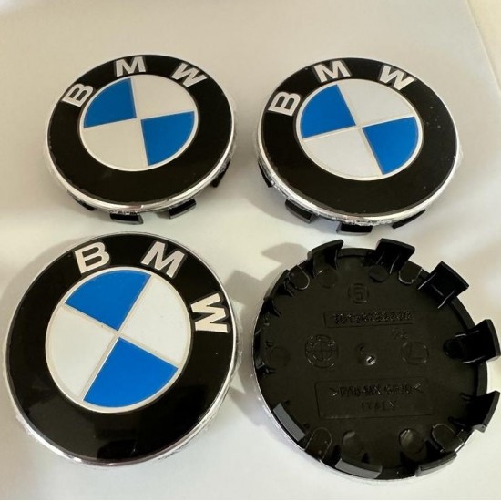 Bmw logo seti 7 parça kaput-bagaj-jant-direksiyon (Mavi-Beyaz)