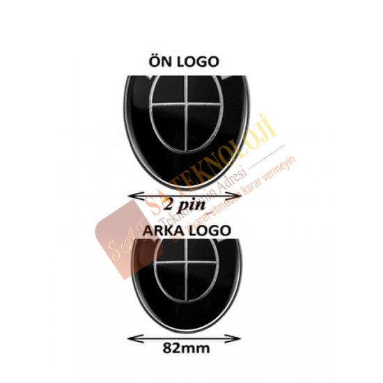 Bmw Kaput ve Bagaj Logo Takım Ön Arka 2 Li SET(FULLSİYAH )