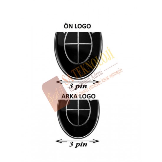 Bmw Kaput ve Bagaj Logo Takım Ön Arka 2 Li SET(FULLSİYAH )