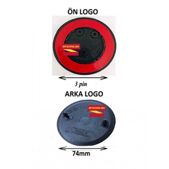 Bmw Kaput ve Bagaj Logo Takım Ön Arka 2 Li SET(FULLSİYAH )