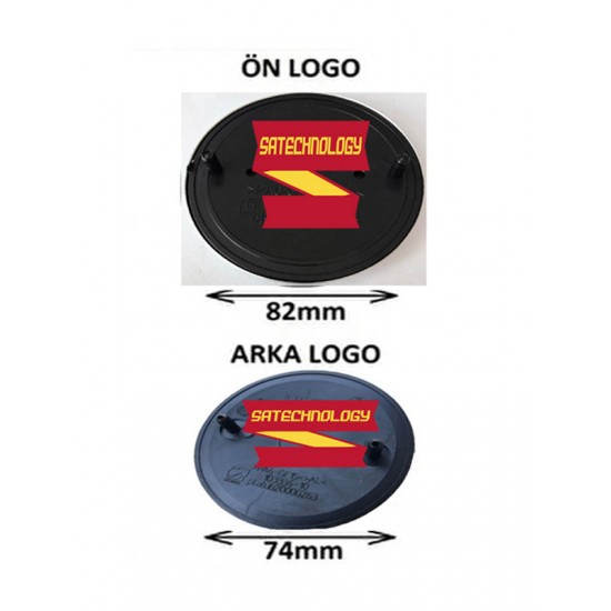 Bmw Kaput ve Bagaj Logo Takım Ön Arka 2 Li SET(FULLSİYAH )