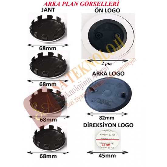 Bmw F10 logo seti Fullblack (Fullblack 51147057794)