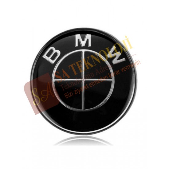 Bmw logo seti 3pin-82mm  f21,f23,f44 kasa (FullSiyah 51767288752-51148132375 )