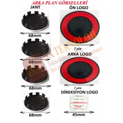 Bmw F20 logo seti Fullblack (Fullblack 51767288752 )