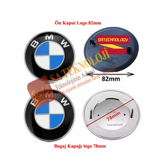 Bmw e39 kaput ve bagaj logosu (mavibeyaz 51148132375-51148203864)