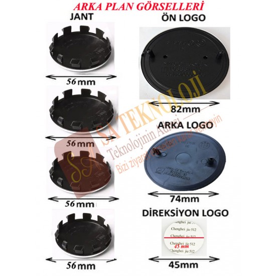 Bmw logo seti 7 parça kaput-bagaj-jant-direksiyon (Mavi-Beyaz)