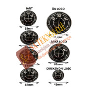 Bmw 50.yıl özel logo seti 3pin-82mm f44,F52,F82kasa (NEWWORLD FULLBLACK  51767288752-51148132375 )