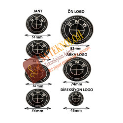 Bmw logo seti G20,G28,G30,G31,G32,G38 (New50WorldSiyah 51148132375-51148219237)