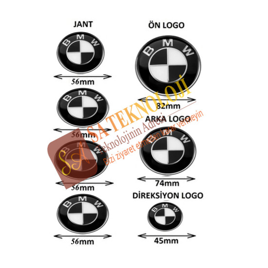 Bmw logo seti G20,G28,G30,G31,G32,G38 (Siyah Beyaz 51148132375-51148219237)