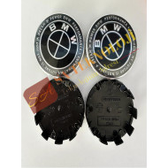 Bmw 50.yıl  jant göbeği logo 68mm (NEWTYPEWORLD-FULLBLACK)