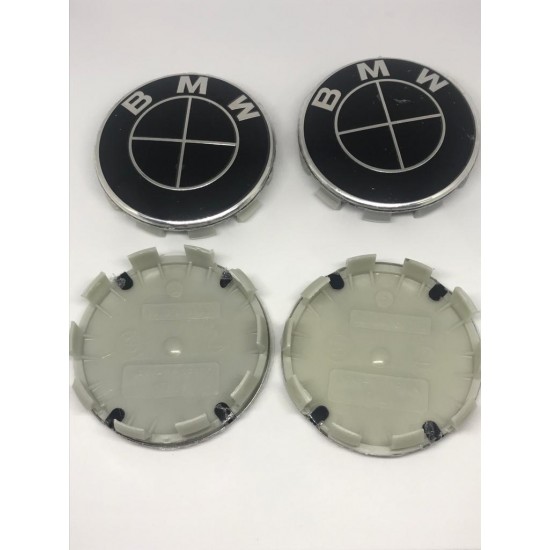 Bmw jant göbeği logo 68mm (FULL BLACK)